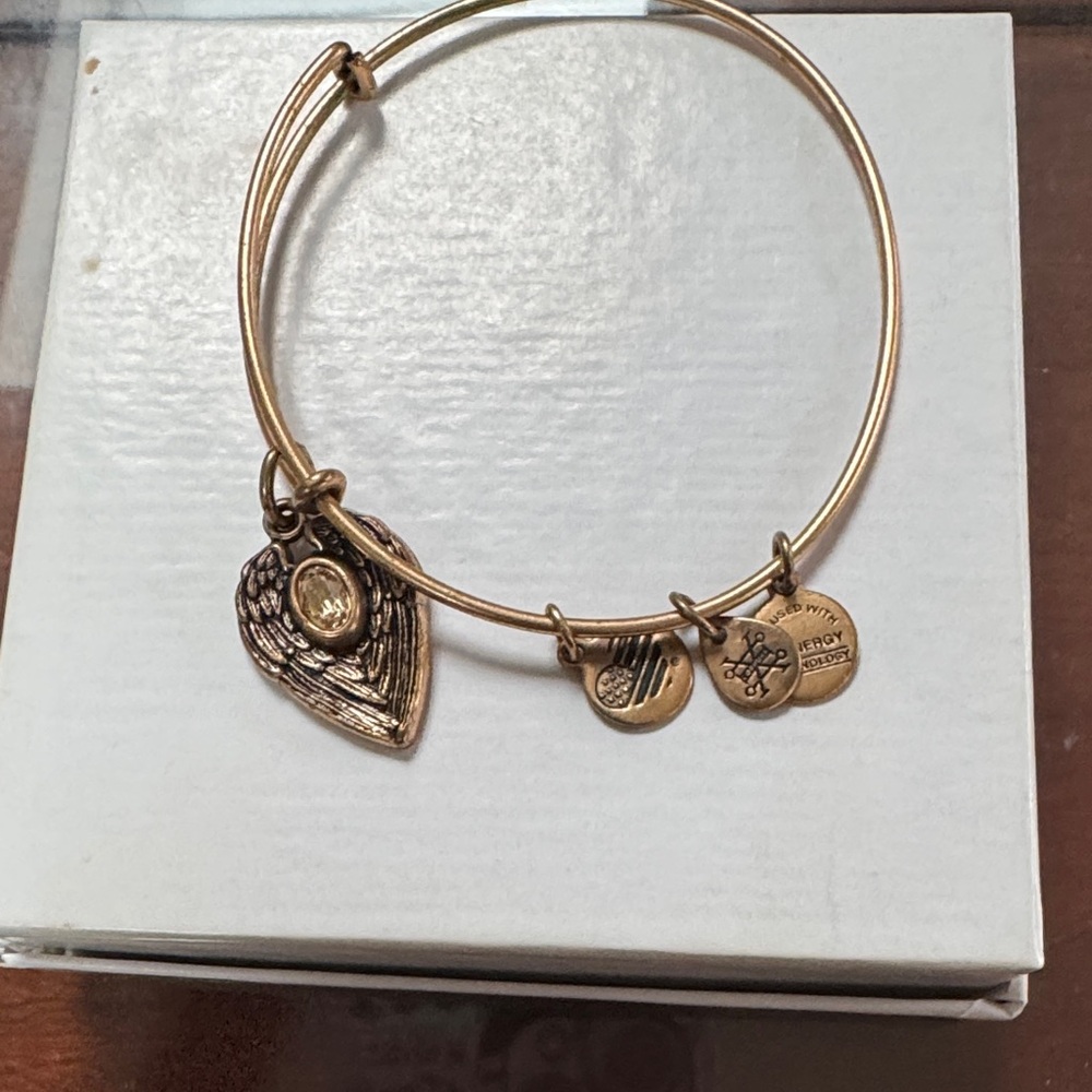Alex And Ani Gold Guardian Angel Charm Bracelet